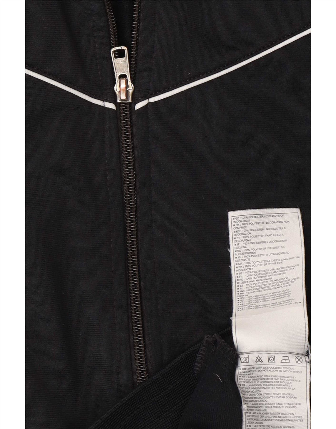Nike - Chaqueta de chándal para mujer, talla 8, talla pequeña, poliéster negro