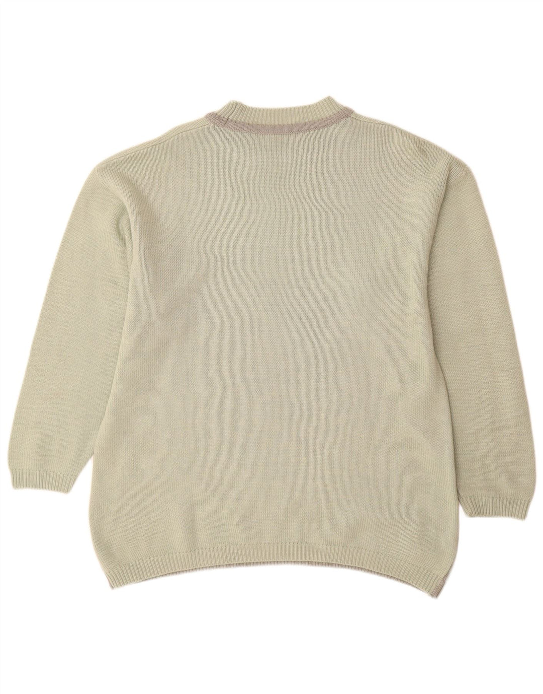 VINTAGE suéter de jersey de cuello de tortuga para mujer Reino Unido 16 estampado animal verde grande