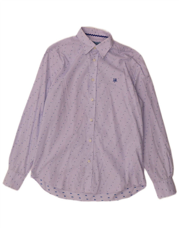 Camisa Harmont & Blaine Hombre Algodón Moteado Azul Medio