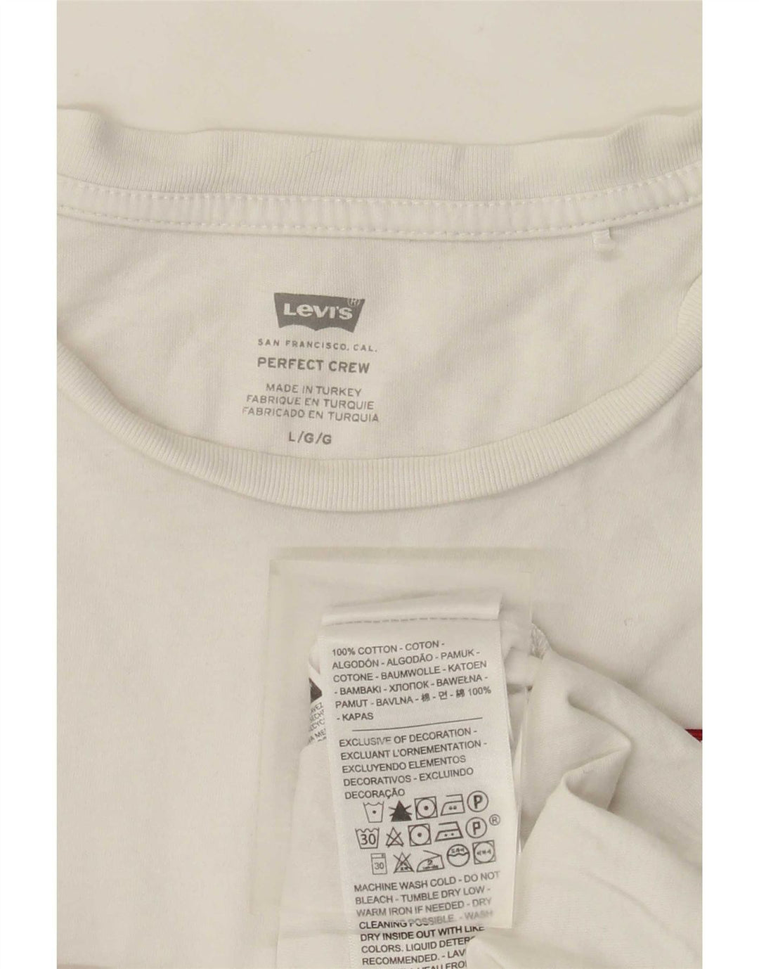 Levi's Camiseta para mujer Top UK 46 Large4 Algodón blanco