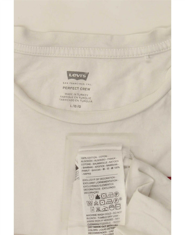 Levi's Camiseta para mujer Top UK 46 Large4 Algodón blanco