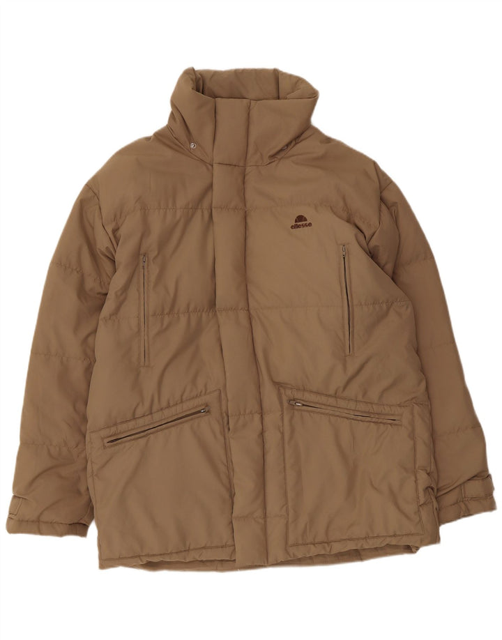 Ellesse Chaqueta acolchada holgada para hombre UK 36 Small Brown