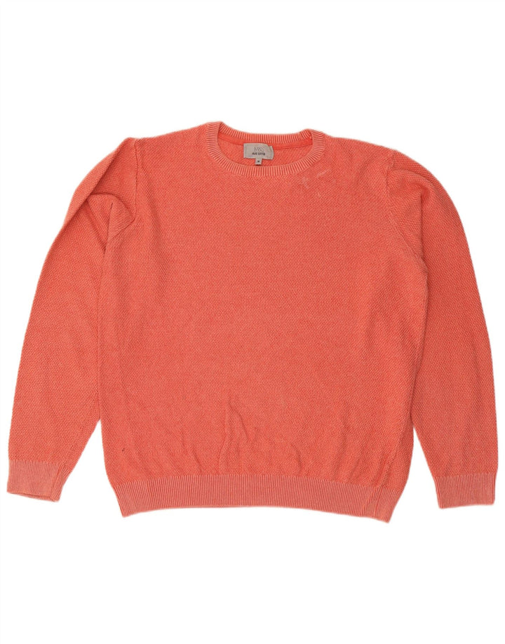 Marks & Spencer Jersey de Cuello Redondo para Hombre de algodón Naranja Medio