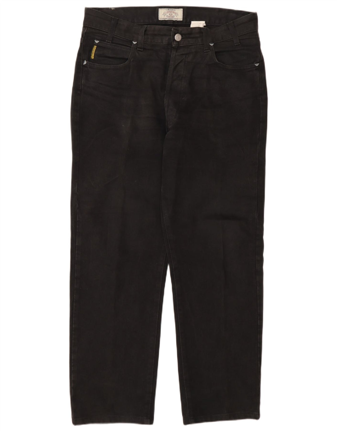Armani Jeans rectos para hombre W32 L28 Algodón negro