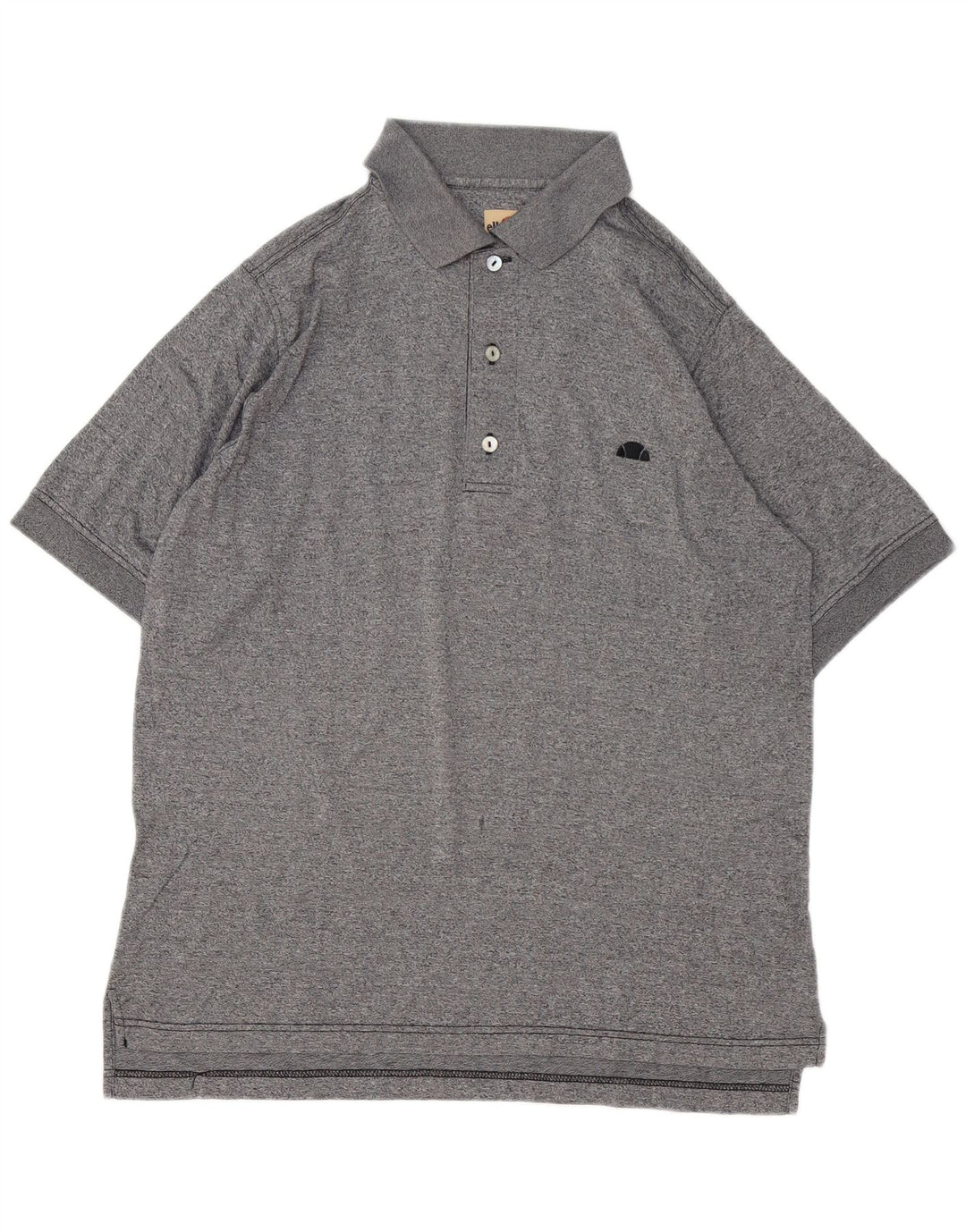 Polo Ellesse para hombre de algodón moteado gris pequeño