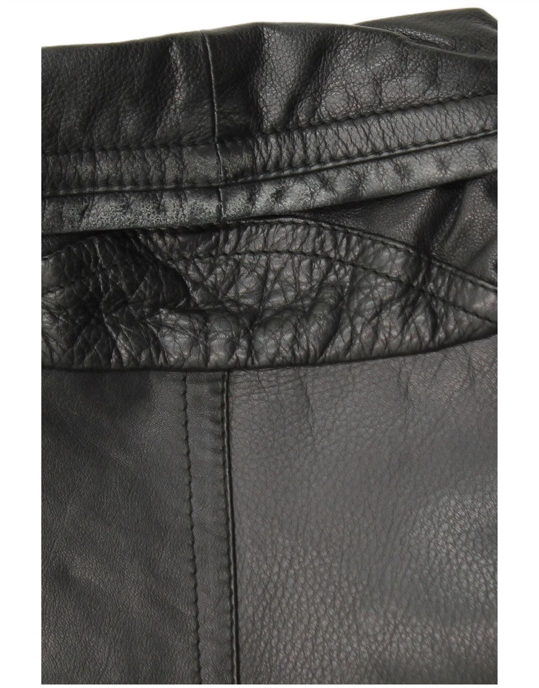 Vittorio Forti Abrigo de cuero para hombre IT 48 Medium Black