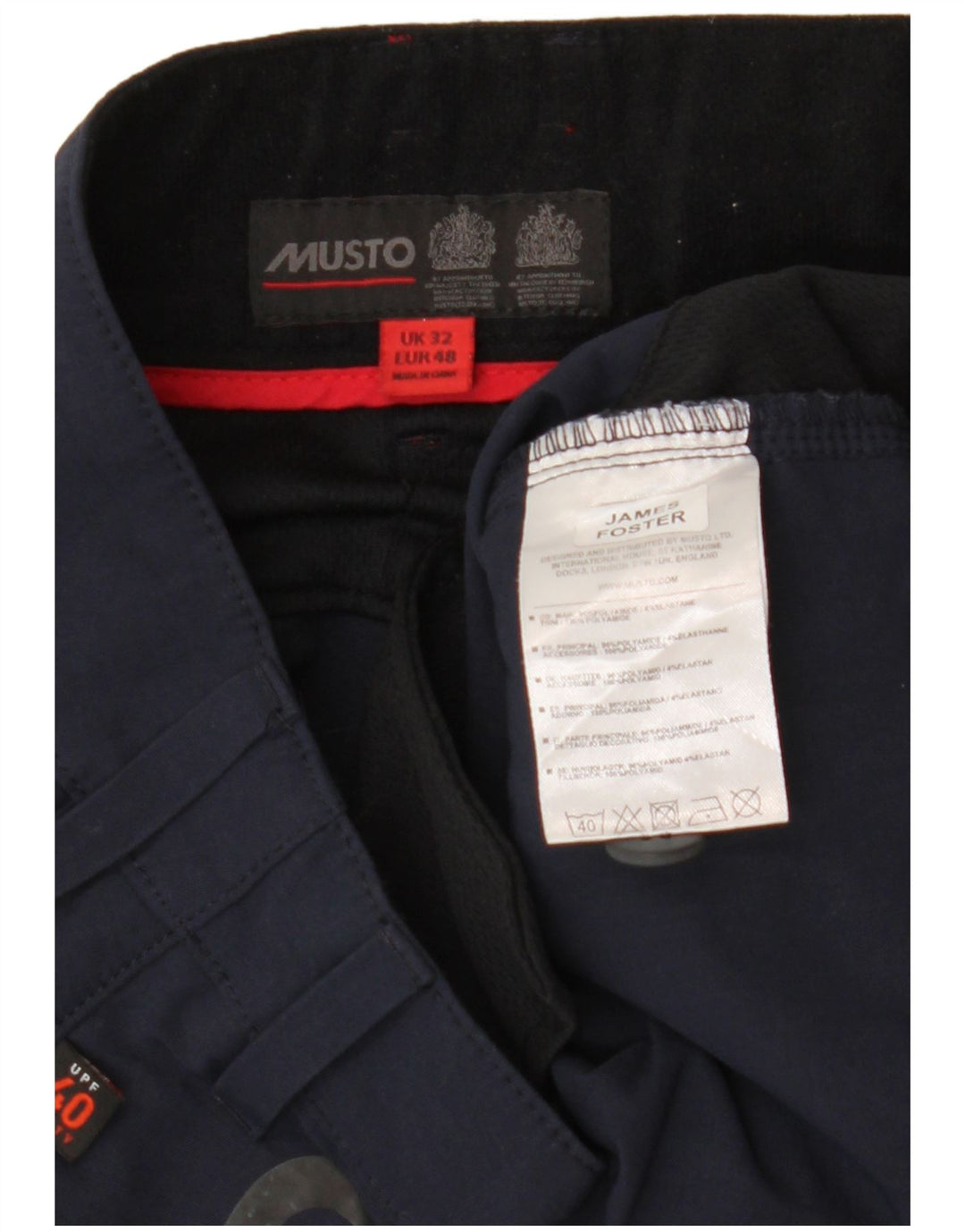 Musto Hombre Shorts Cargo W32 Medium Azul Marino Colorblock Poliamida