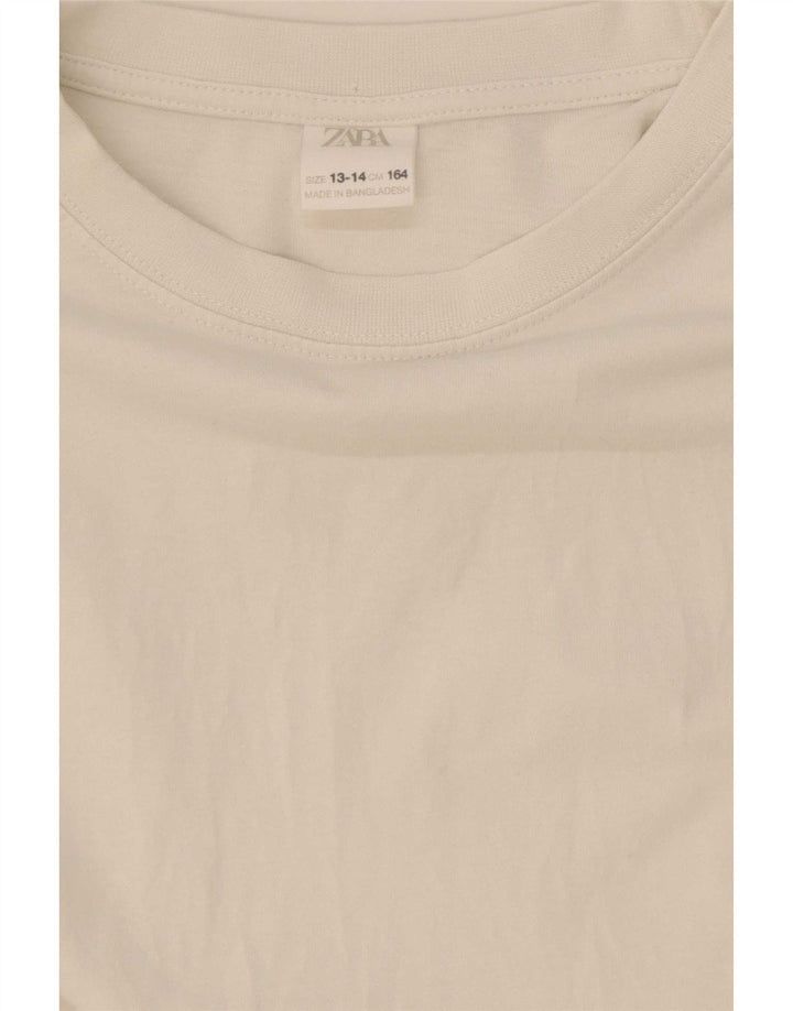 Zara Top Niña Manga Larga 13-14 Años Blanco