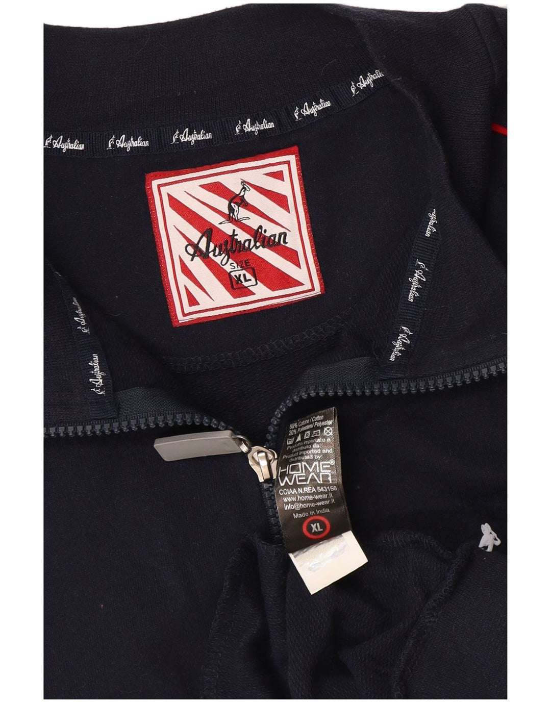 AUSTRALIAN L'ALPINA Chaqueta de chándal para hombre XL Algodón azul marino