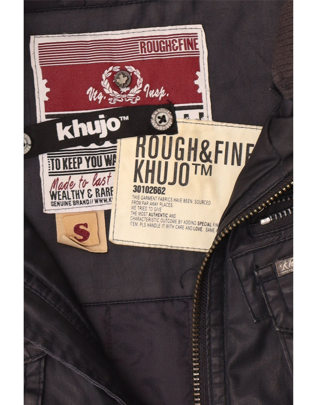 KHUJO Chaqueta utilitaria para hombre UK 36 Small Azul marino