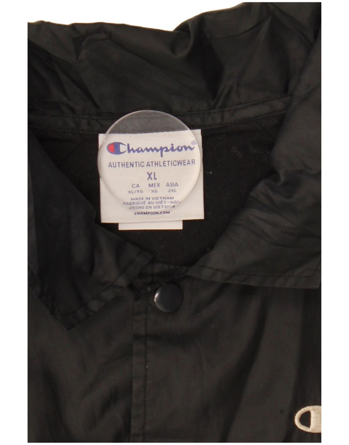 Champion Chaqueta impermeable corta holgada para mujer UK 40 XL Poliéster negro