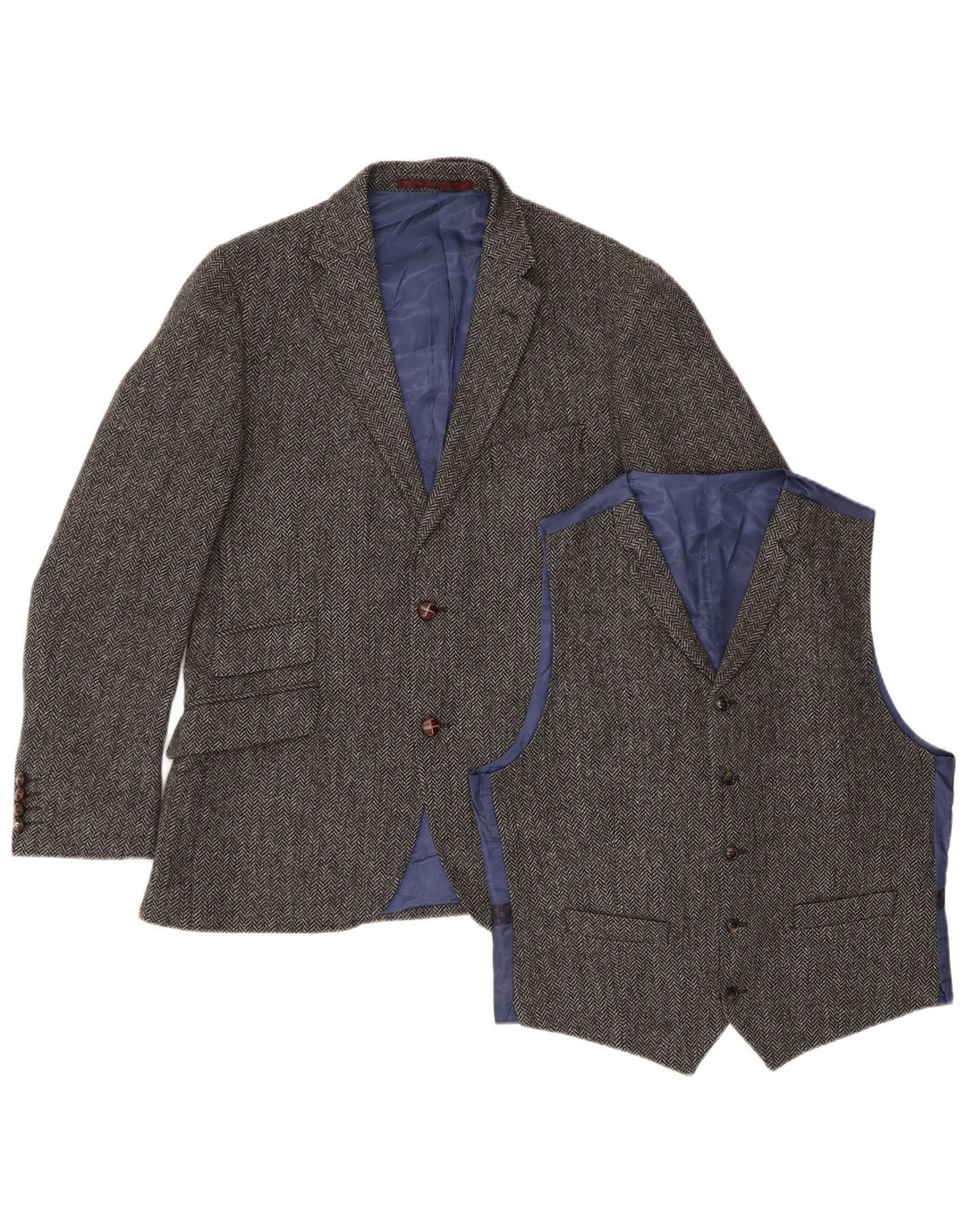 Conjunto de piezas de corte entallado para hombre Marks & Spencer en espiga gris medio