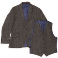 Conjunto de piezas de corte entallado para hombre Marks & Spencer en espiga gris medio