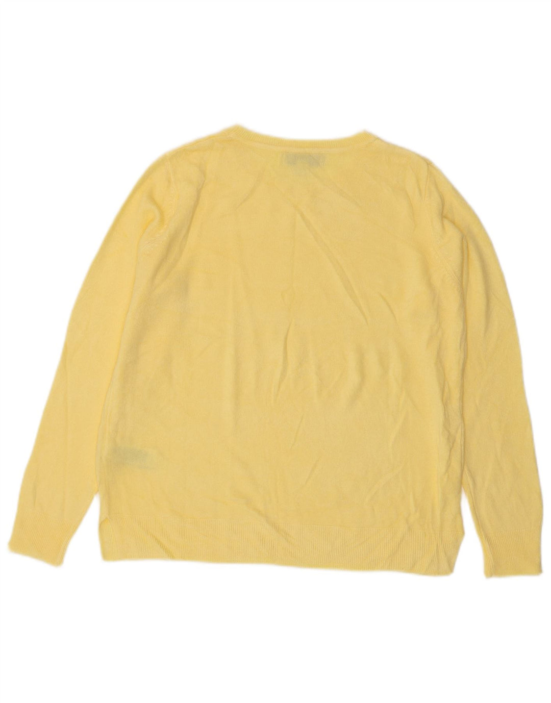 MARKS & SPENCER Suéter tipo jersey con cuello redondo para mujer UK 12 Amarillo medio