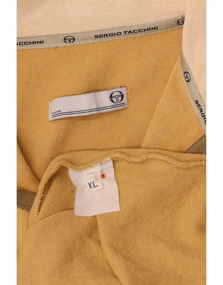 Sergio Tacchini Jersey con cuello y cremallera para hombre XL Marrón