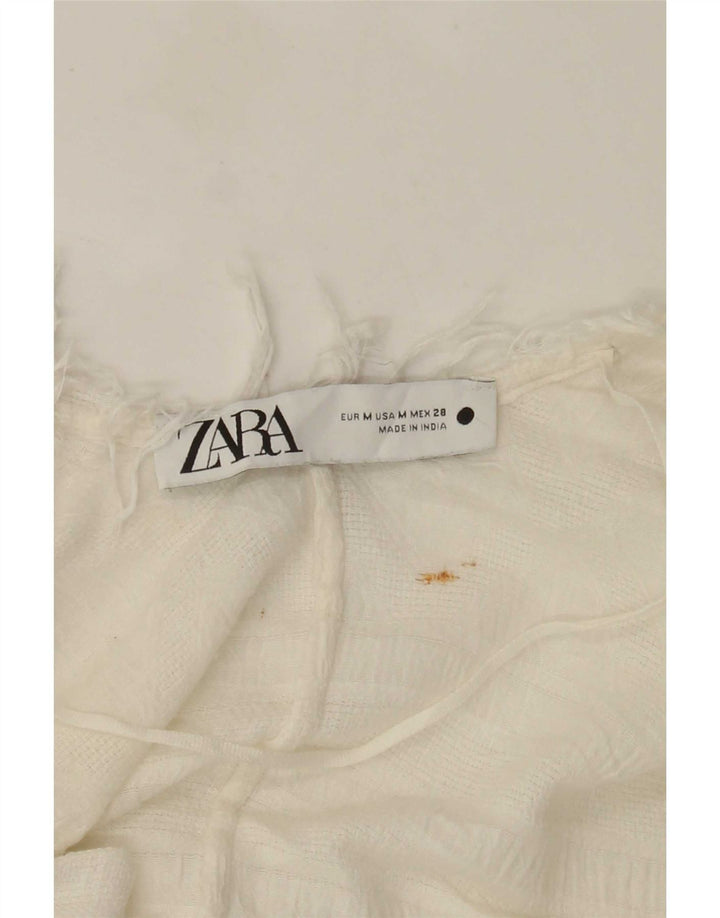 Zara Cárdigan extragrande de manga corta y palangre para mujer UK 44 Medium White