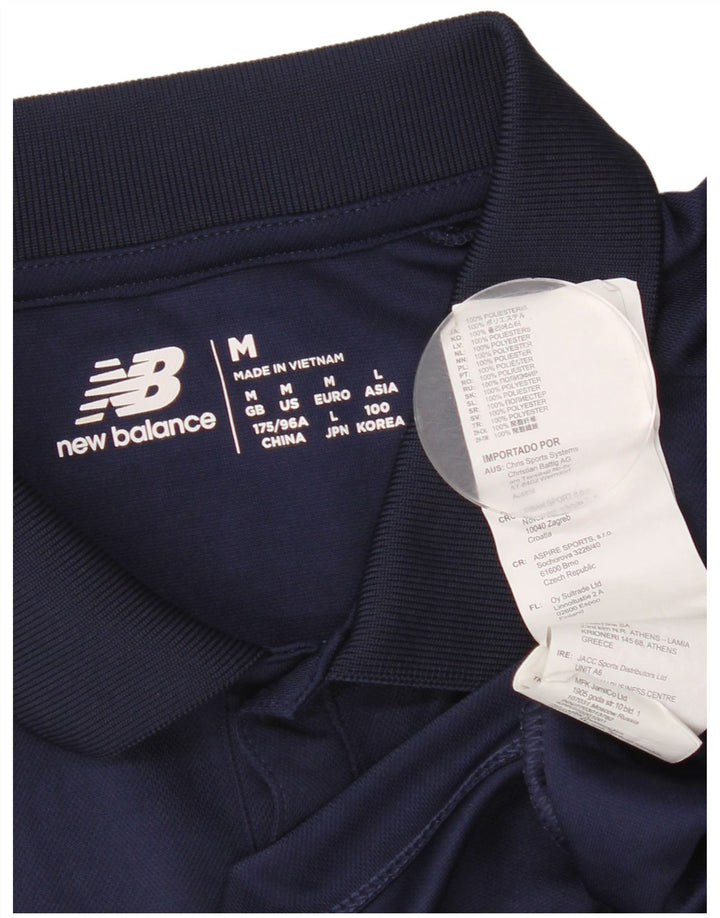 New Balance Polo gráfico para hombre Poliéster azul marino medio