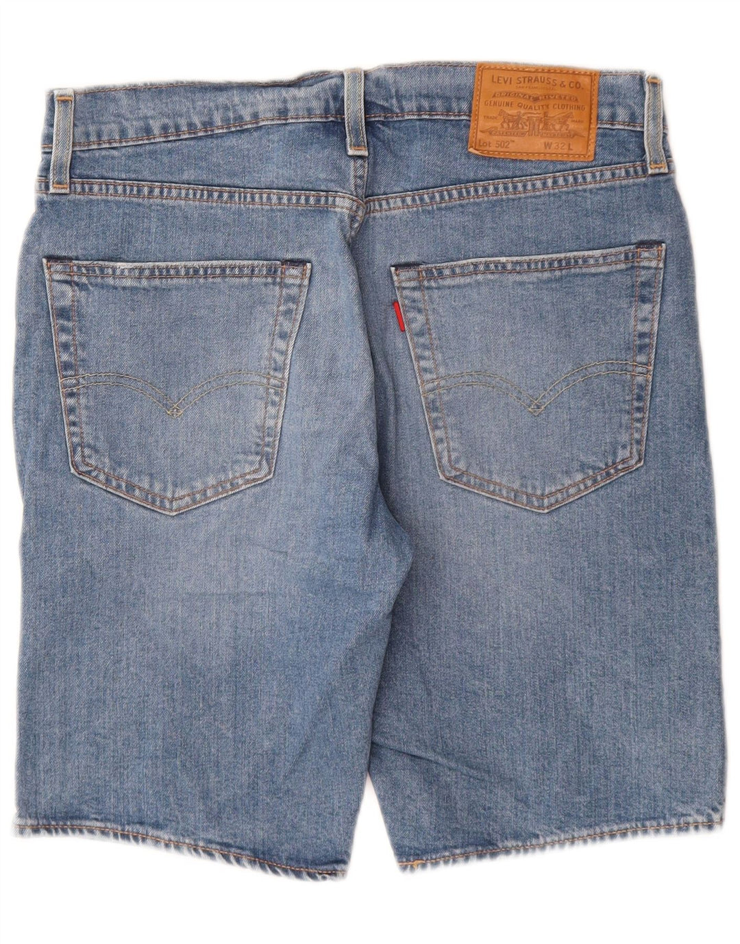 LEVI'S Mens 502 Denim Shorts W32 Algodón Azul Medio