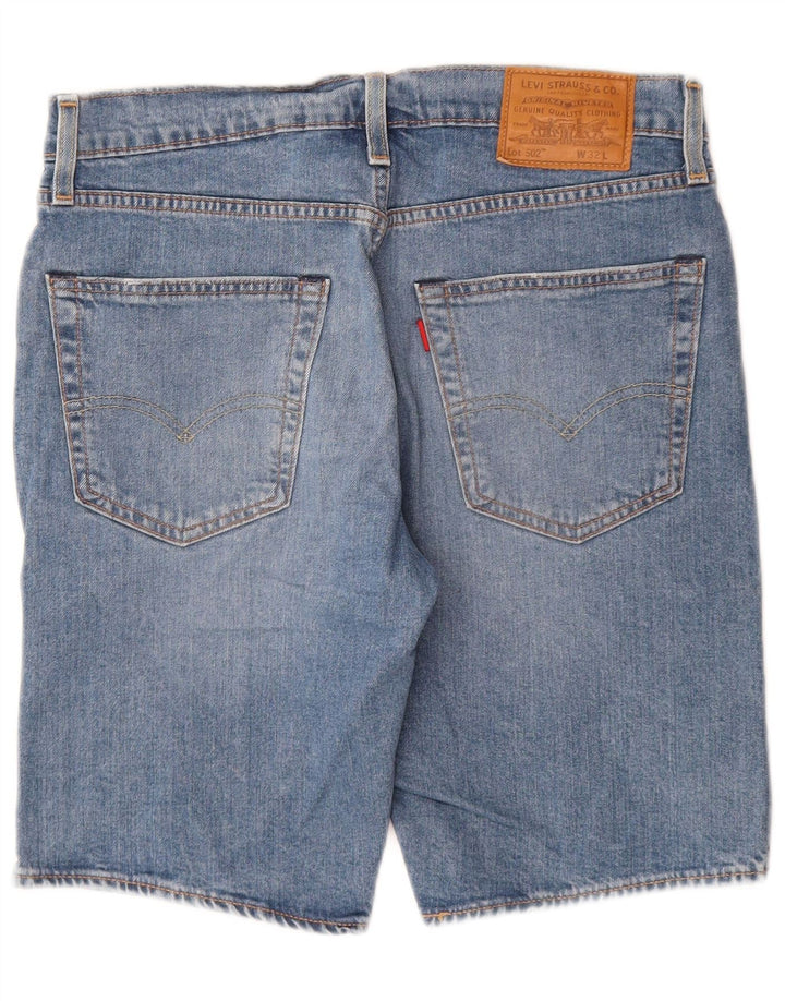 LEVI'S Mens 502 Denim Shorts W32 Algodón Azul Medio