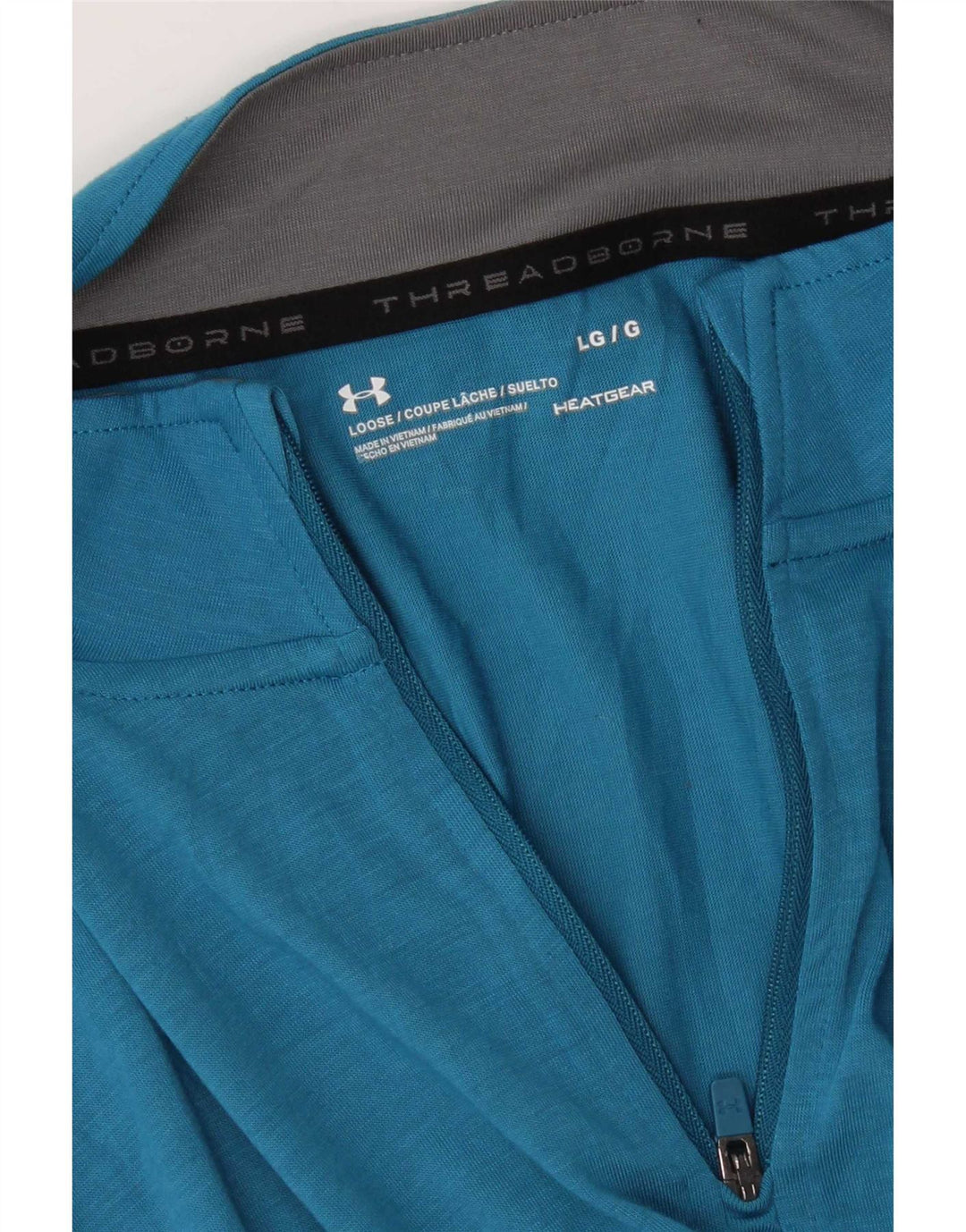 Under Armour Hombre Heat Gear Zip Neck Jersey Chándal Top Grande Azul