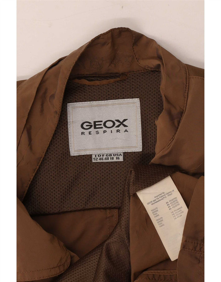 Geox Mujer Respira Utility Jacket UK 40 XL Poliéster Marrón