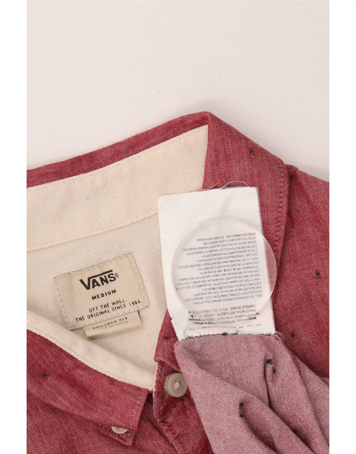 Camisa Vans Hombre Mediana De Algodón Con Manchas Rojas