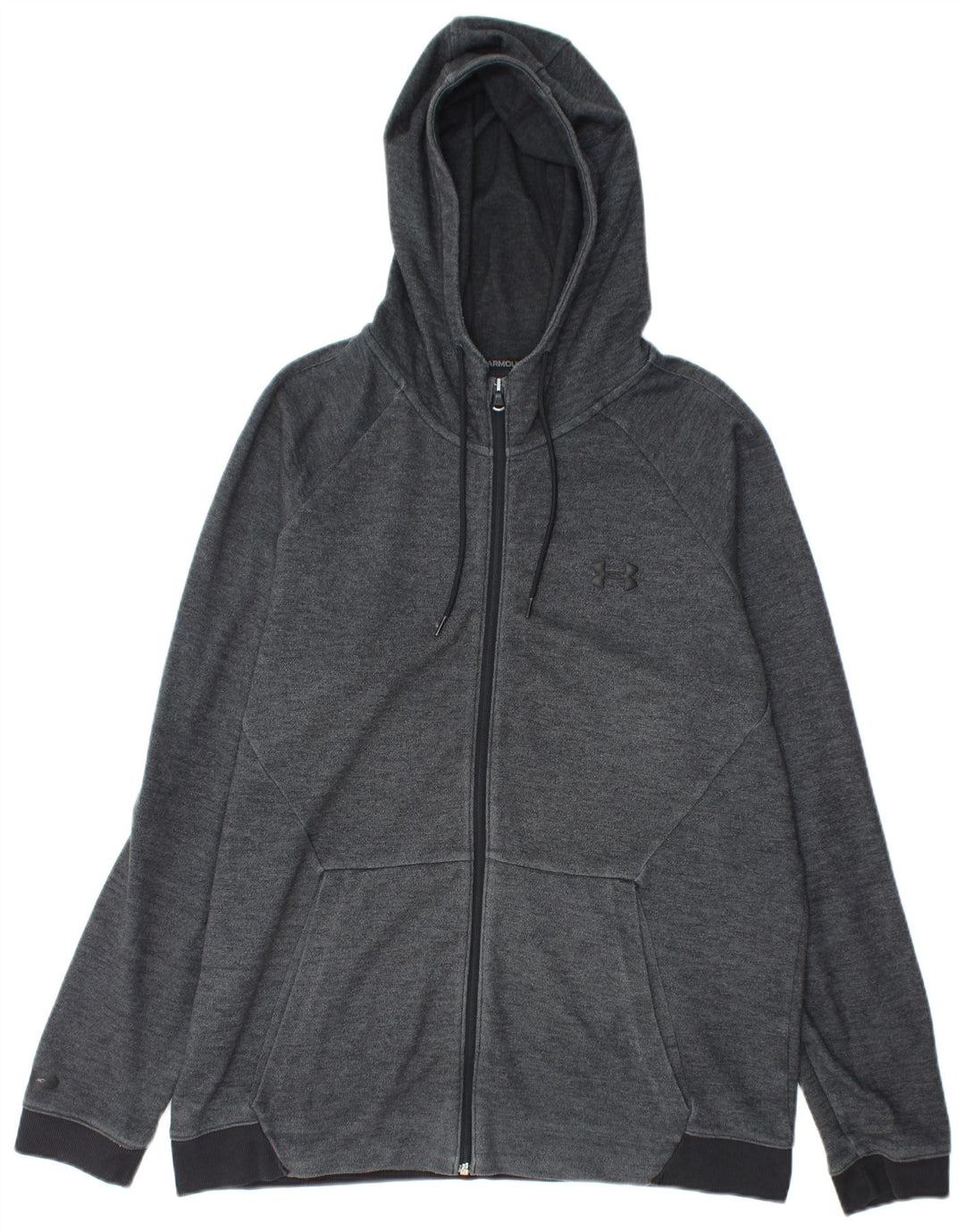 UNDER ARMOUR Sudadera con capucha y cremallera para hombre XL Algodón gris