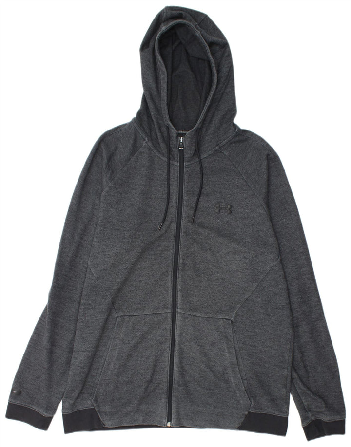 UNDER ARMOUR Sudadera con capucha y cremallera para hombre XL Algodón gris