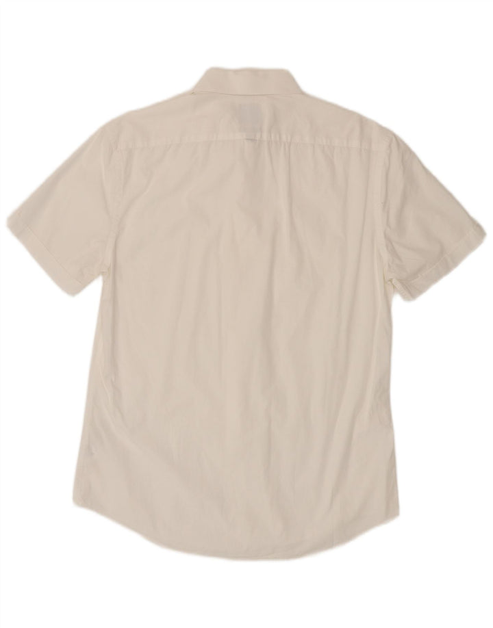 Camisa Calvin Klein Hombre Manga Corta Algodón Blanco Mediano