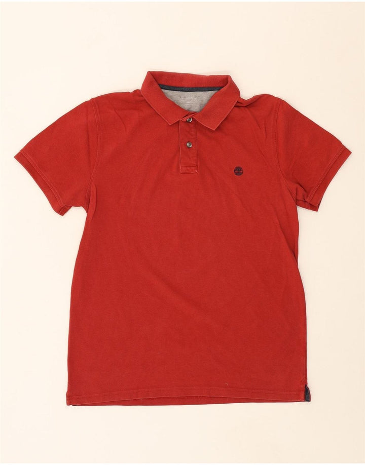 TIMBERLAND Mens Polo Shirt Medium Red Vintage Timberland and Second-Hand Timberland from Messina Hembry 