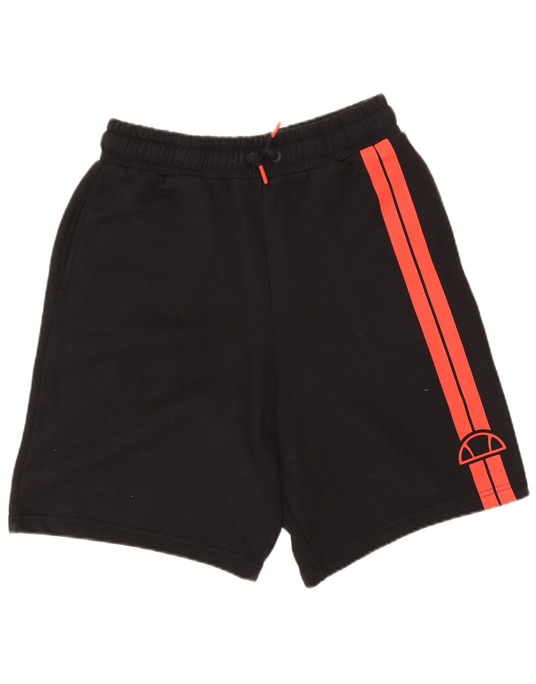 Ellesse Pantalones cortos deportivos para hombre pequeños de algodón a rayas negras