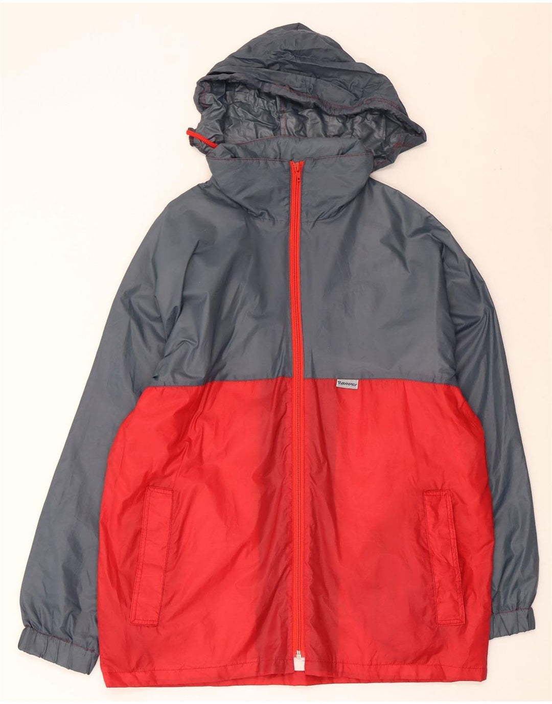 Brugi Hombre Chaqueta De Chándal Con Capucha De Poliamida Color Block Gris Medio