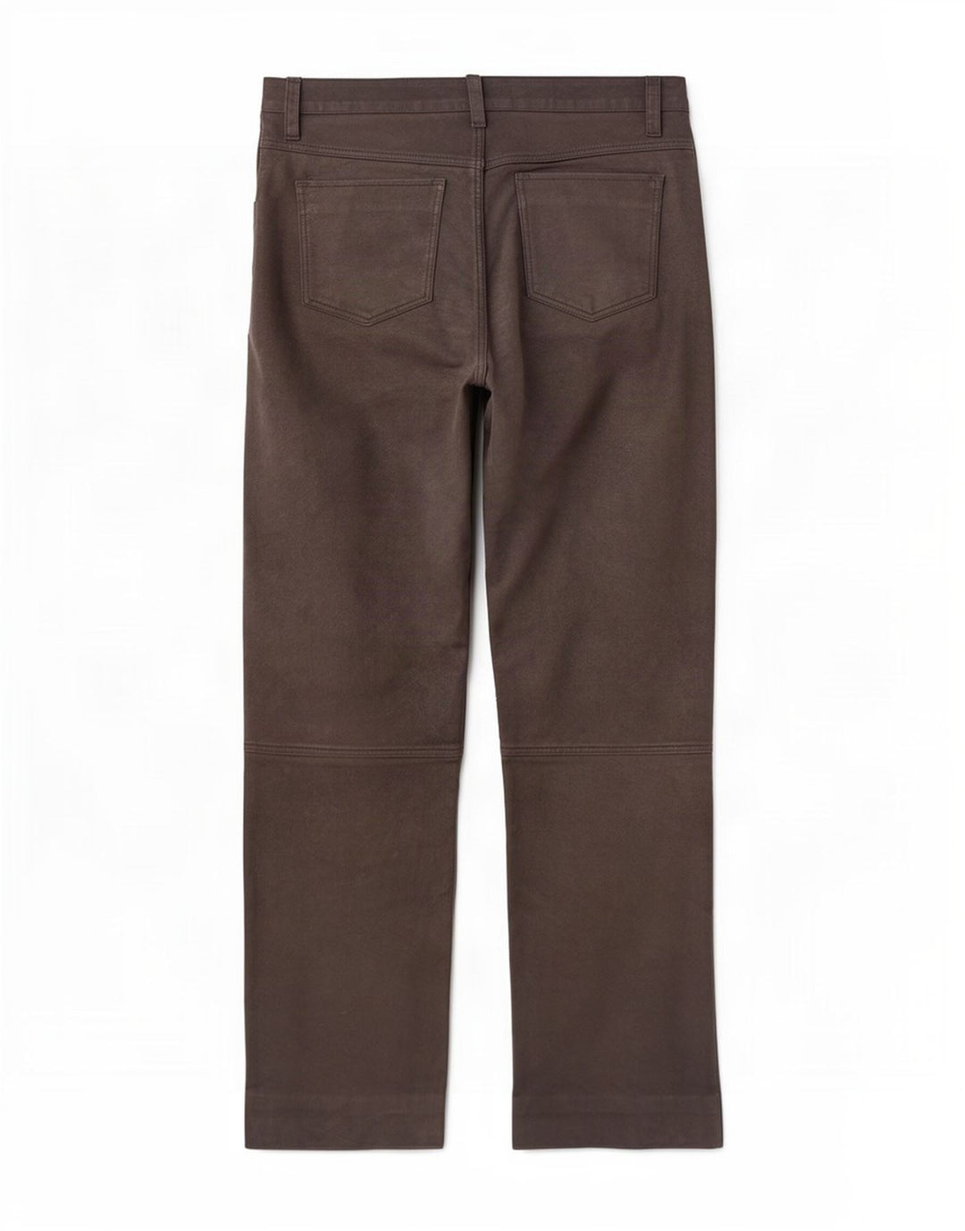 Pantalones de cuero rectos vintage para hombre W34 L32 Marrón