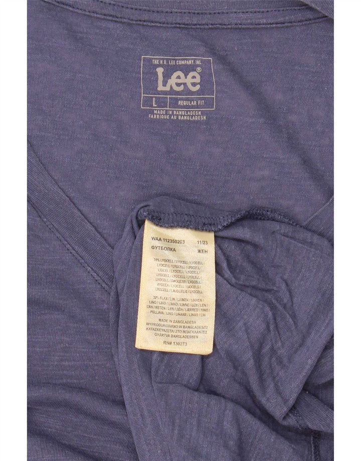 Lee Camiseta Regular Fit para Mujer UK 46 Large Lyocell Azul