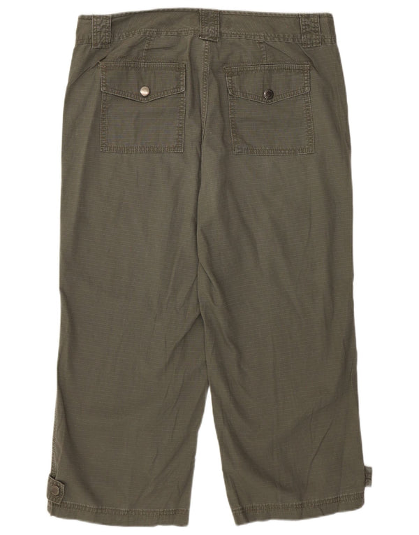 Calvin Klein Pantalones Capri Rectos para Mujer US 12 Grande W34 L23 Caqui