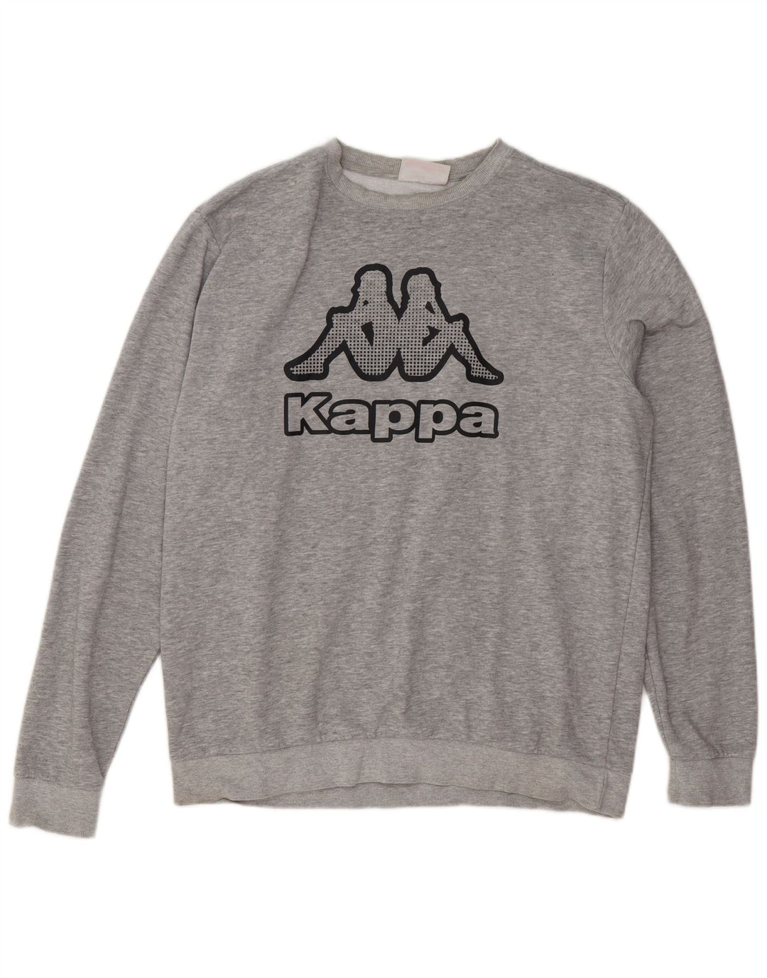 Kappa Hombre Sudadera Gráfica Jumper XL Algodón Moteado Gris