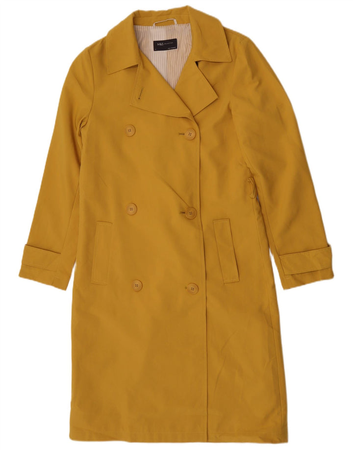 Marks & Spencer Gabardina para mujer UK 8 Small Poliéster amarillo