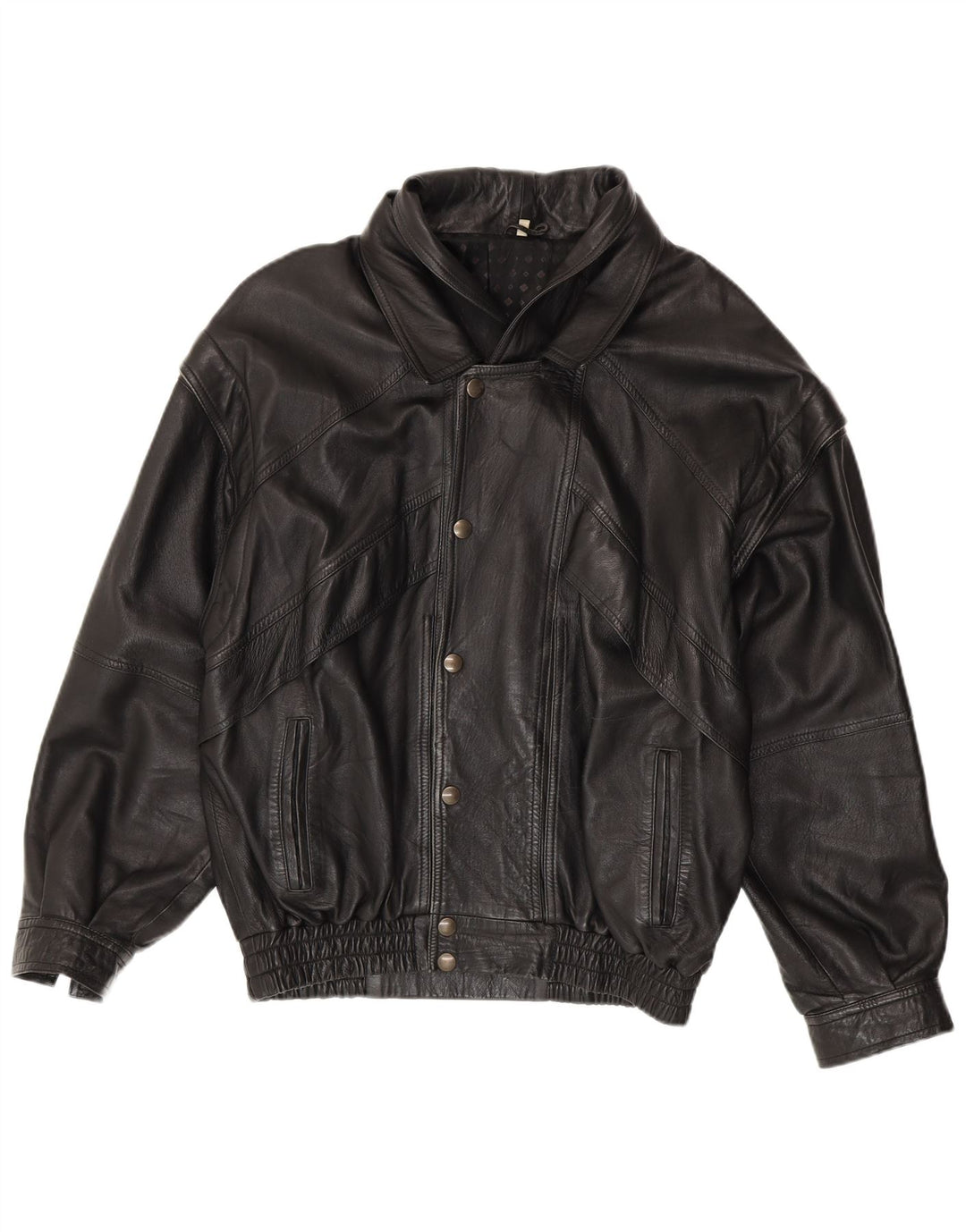 SAMANTA Chaqueta de cuero para hombre IT 52 XL Negro