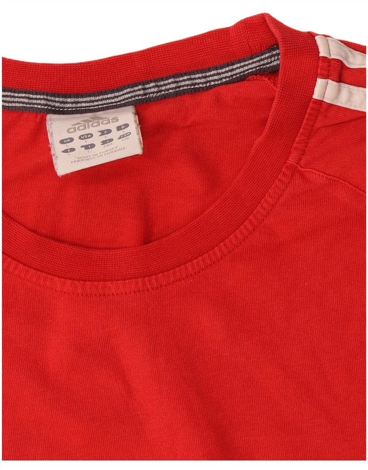Adidas - Camiseta para hombre, talla grande, color rojo, algodón