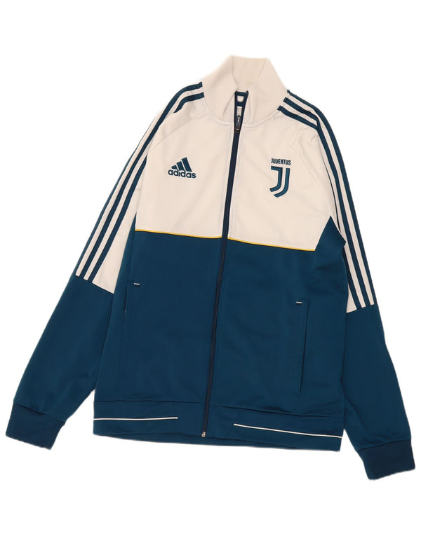Adidas Mens Juventus Chándal Top Chaqueta Medio Azul Marino Colorblock