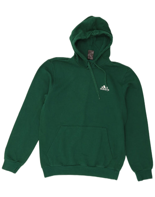 Adidas Hombre Sudadera Con Capucha Jumper Algodón Verde Medio