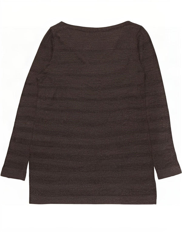 Marks & Spencer Top tipo túnica de manga larga para mujer UK 42 Gris medio a rayas