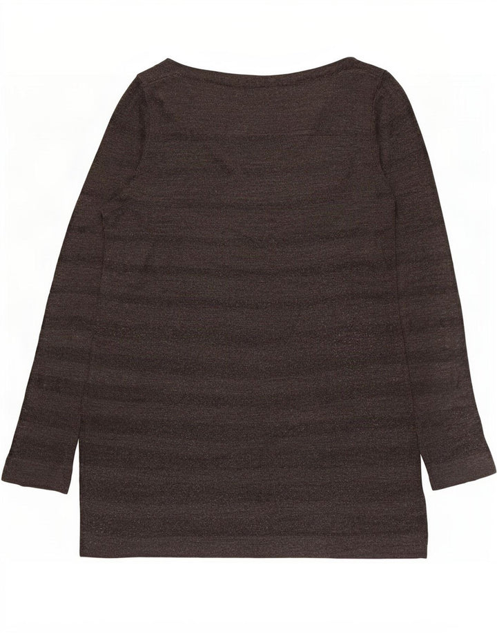Marks & Spencer Top tipo túnica de manga larga para mujer UK 42 Gris medio a rayas