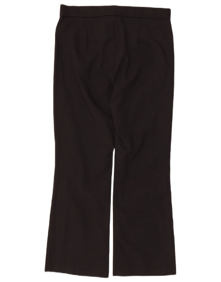 Zara Mujer Pantalones Casuales Rectos Regulares Grande W32 L26 Negro