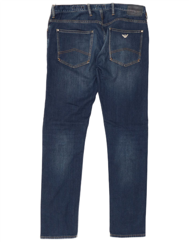ARMANI Vaqueros pitillo para hombre W33 L34 Algodón azul
