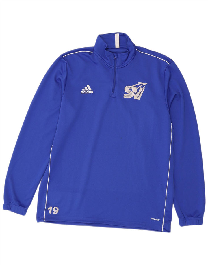 ADIDAS Hombre Aeroready Graphic Zip Neck Jersey Chándal Top XL Azul