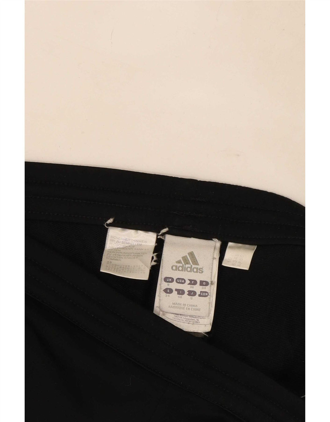 Adidas Pantalones de chándal para mujer UK 8 Small Negro Poliéster
