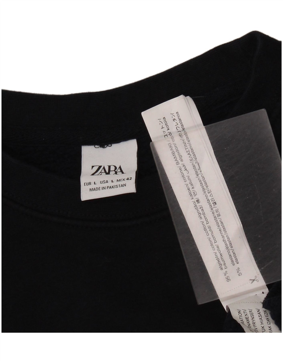 Zara Hombre Sudadera Estampada Jumper Large Azul Marino Algodón Náutico