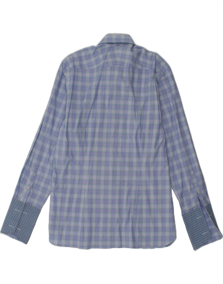 TED BAKER Mens Formal Shirt Size 17 1/2 XL Blue Check Cotton Vintage Ted Baker and Second-Hand Ted Baker from Messina Hembry 