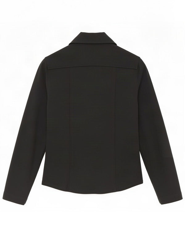 Stefanel Chaqueta Bomber Mujer IT 38 XS Poliamida Negra